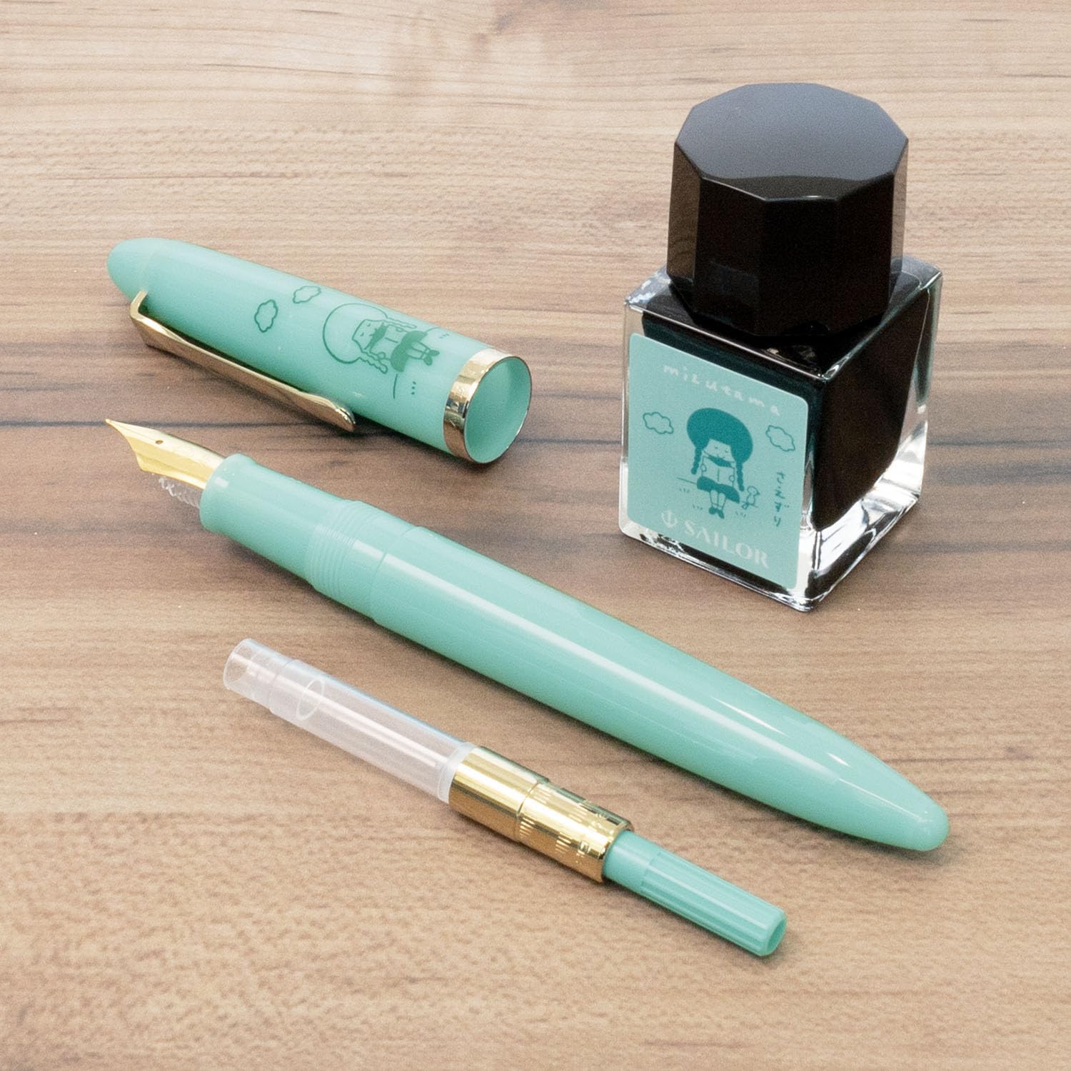 Sailor Profit Junior Fountain Pen Fine Nib Mizutama Saezuri Pattern - Image 3