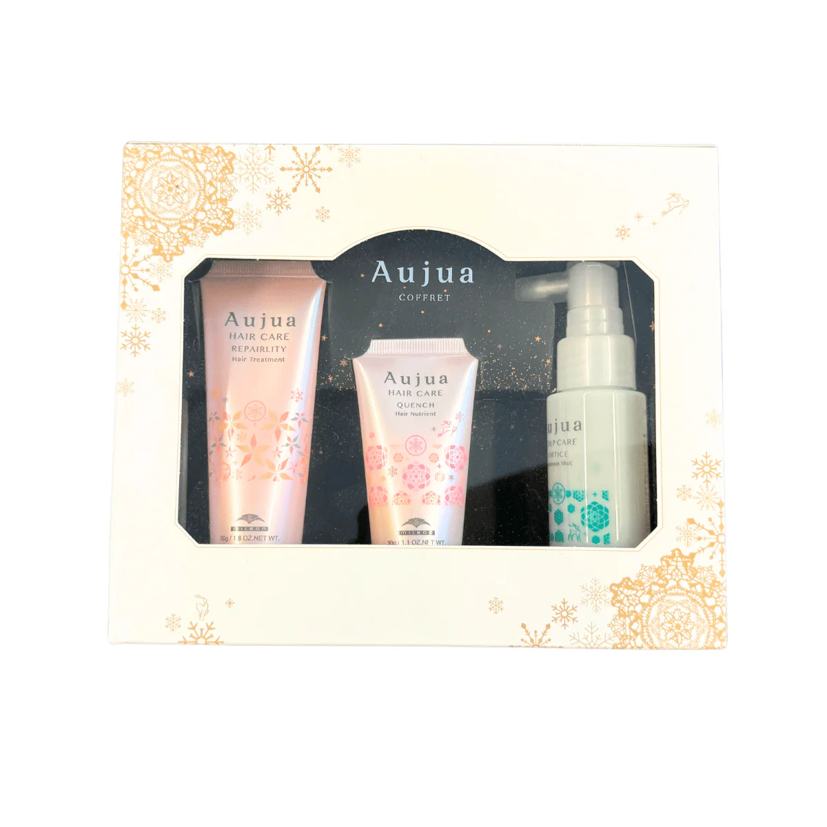 【SALE】MILBON Aujua COFFRET 3-Piece Hair Care Set