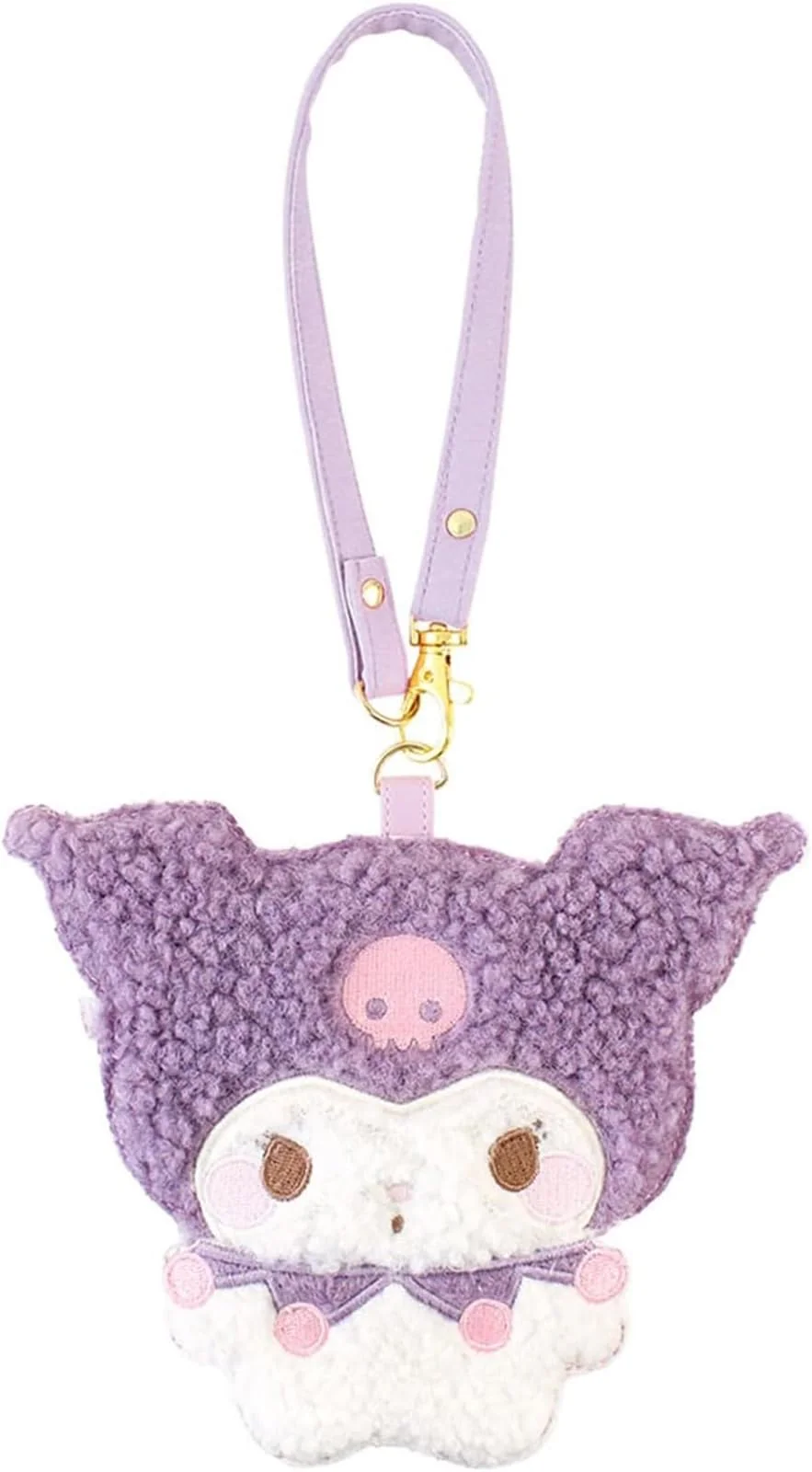 Sanrio Kuromi Fluffy Pass Case approx H160×W195×D10mm