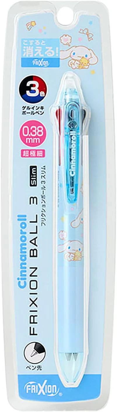 Sanrio Kuromi FriXion Ball 3 Slim 0 38mm 3-Color Knock Pen (B/R/B) - Image 6