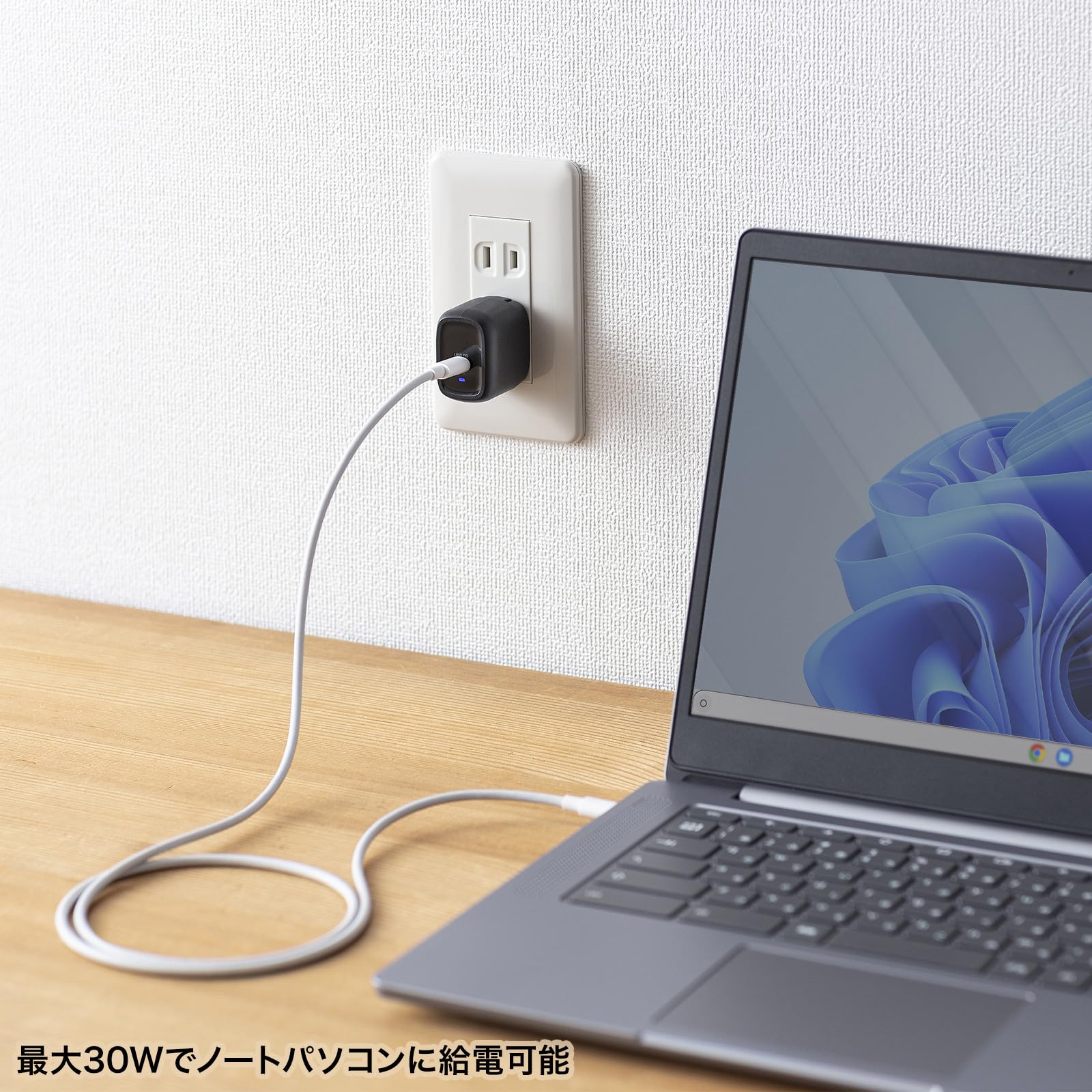 Sanwa Supply USB PD Compatible AC Charger PD30W ACA-PD99BK Black - Image 5