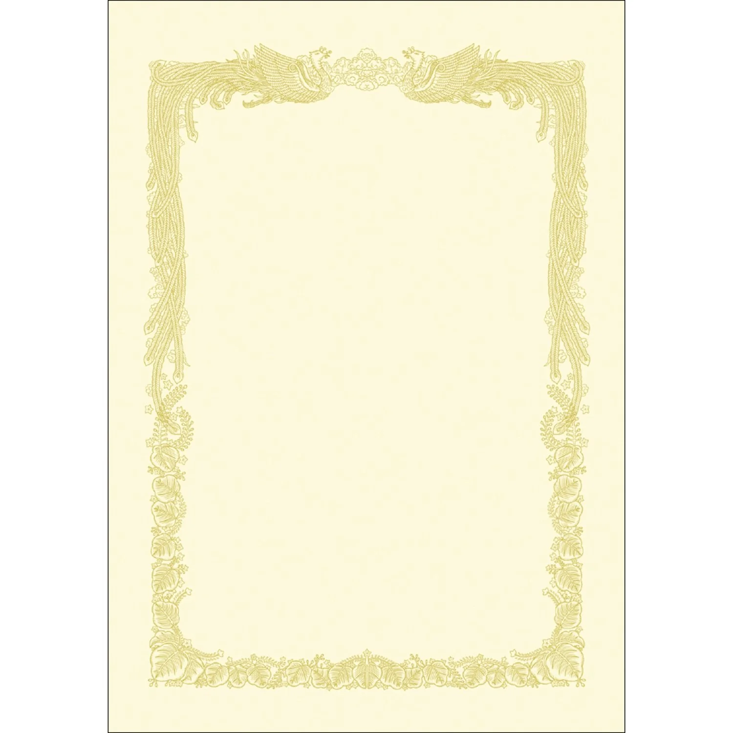 Sasagawa Certificate Paper Takain OA Compatible Horizontal Writing A4 Cream 10 Sheets 10-1068