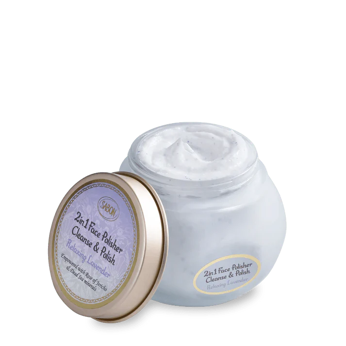 SABON 2in1 Face Polisher Relaxing 200mL mild lavender scent - Image 3