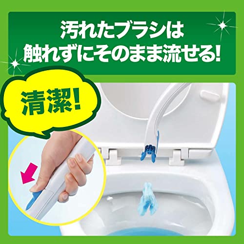 Scrubbing Bubble Flushable Toilet Brush Floral Soap Scent Main Unit + Refill (16 pcs) - Image 4