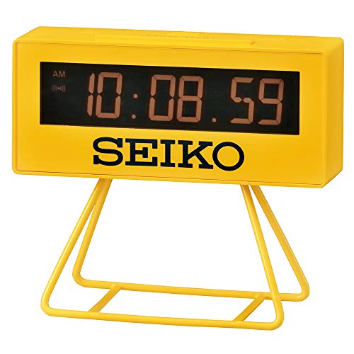 Seiko Clock Alarm Clock Digital Mini Timer Clock Yellow SQ815Y - Image 3