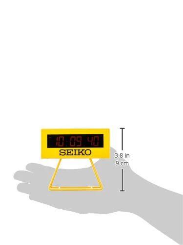 Seiko Clock Alarm Clock Digital Mini Timer Clock Yellow SQ815Y - Image 5
