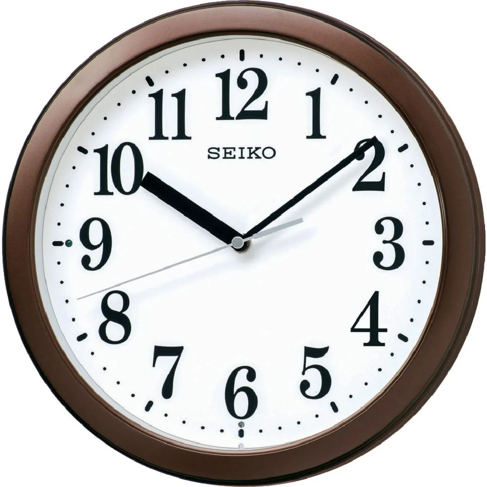 SEIKO Clock Brown metallic Wall clock analog radio wave KX256B
