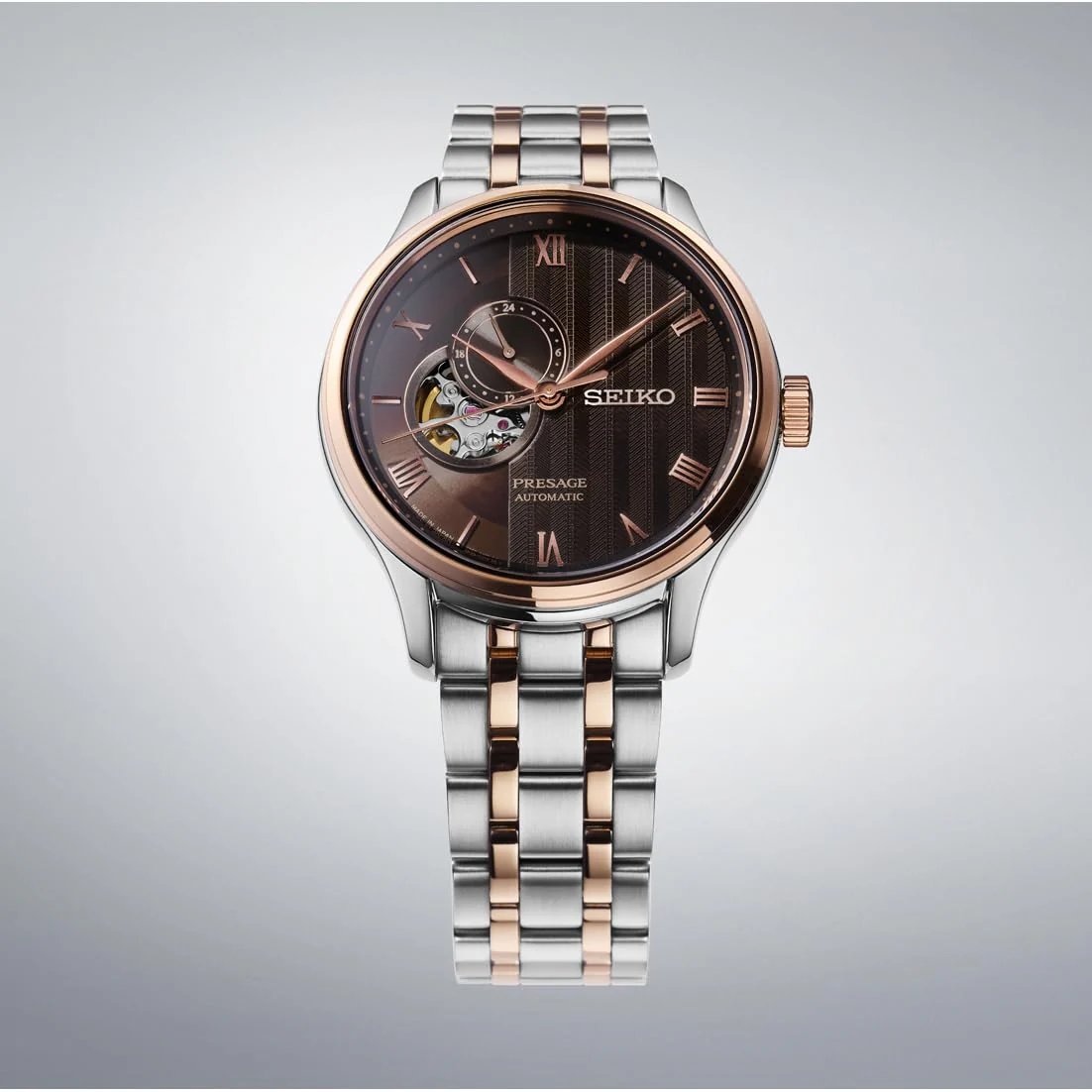 SEIKO Presage Japanese Garden SARY262 Men's Watch - Silver & Pink Gold - Image 3