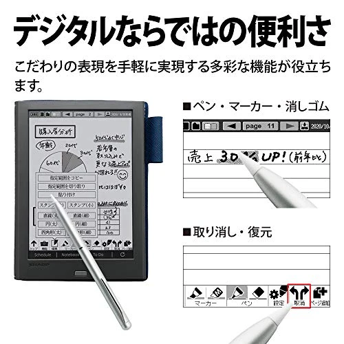 Sharp Electronic Notebook Electronic Memo WG-PN1 with Notebook function Eink with electronic paper display - Image 4