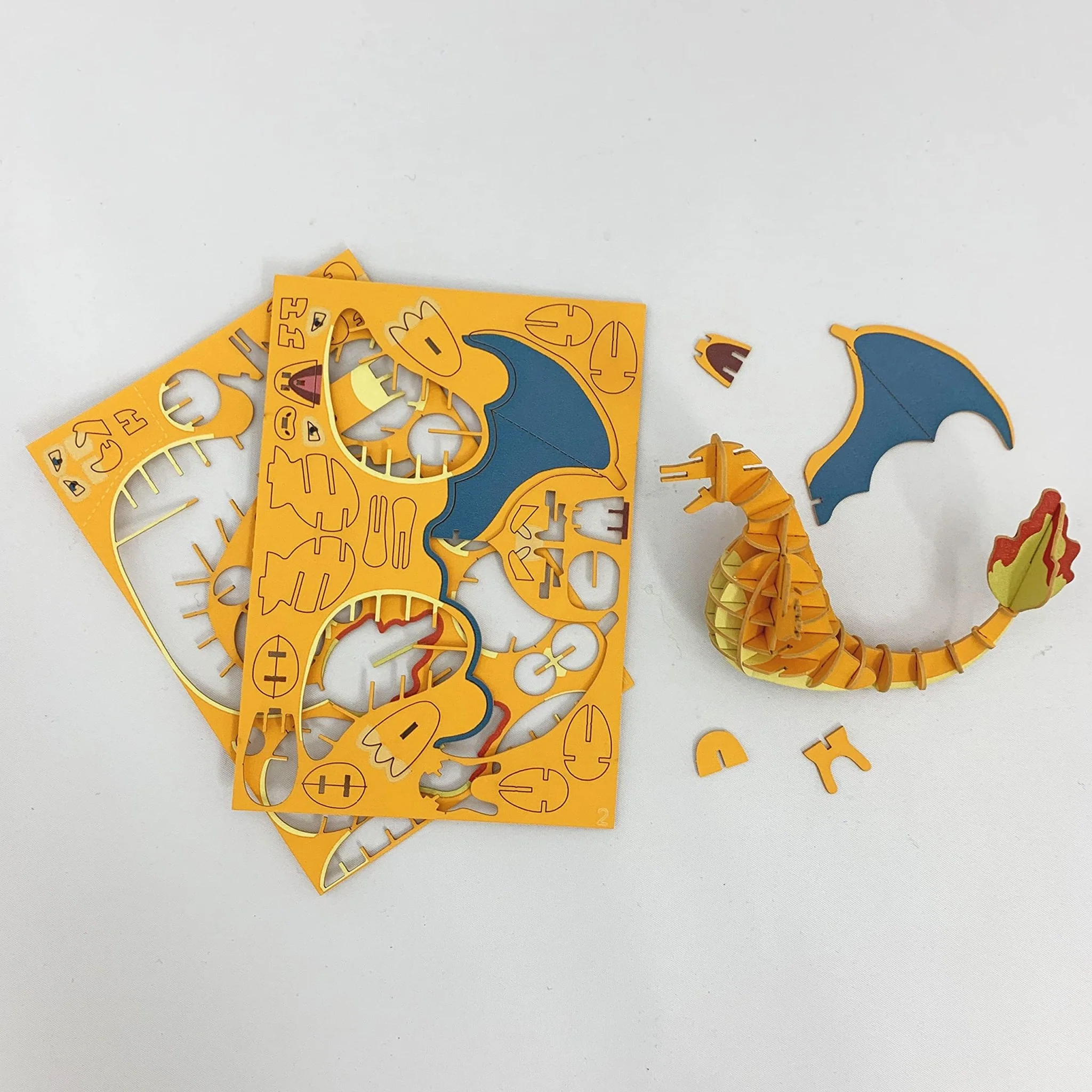 Si-Gu-Mi Plus Pokemon Charizard 3D Paper Puzzle DIY Educational Toy for Kids Adults - Image 3
