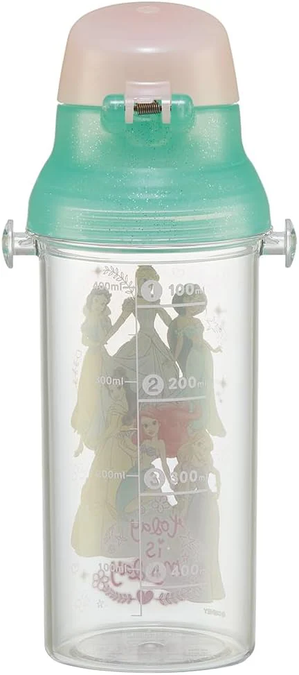 Skater Kids Clear Plastic Water Bottle 480ml Disney Princess with Scale - Image 4