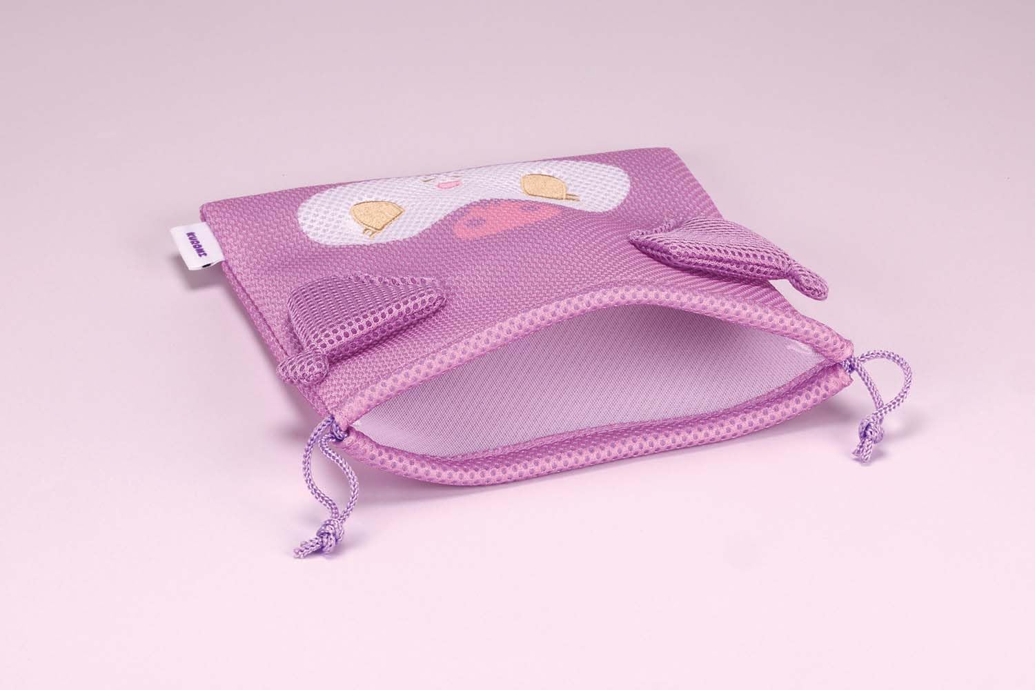 Skater Mesh Drawstring Pouch  Washable & Breathable — Sanrio Kuromi ZKM1-A - Image 3