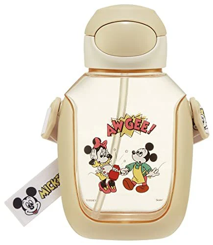 Skater Mickey Mouse & Friends Water Bottle with Straw 530ml PDSH6DX-A