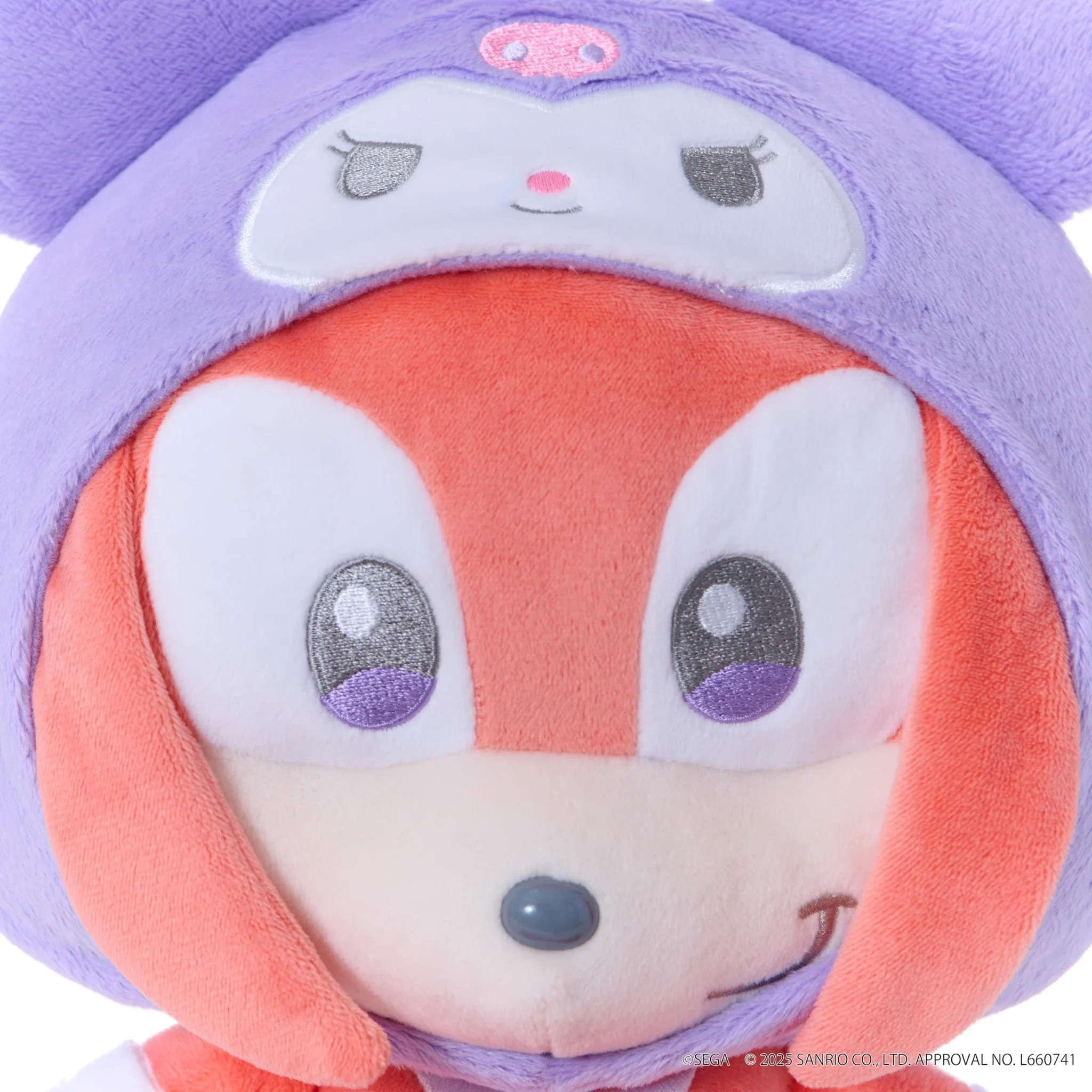Sonic & Friends x Sanrio M Plush - Knuckles × Kuromi - Image 5