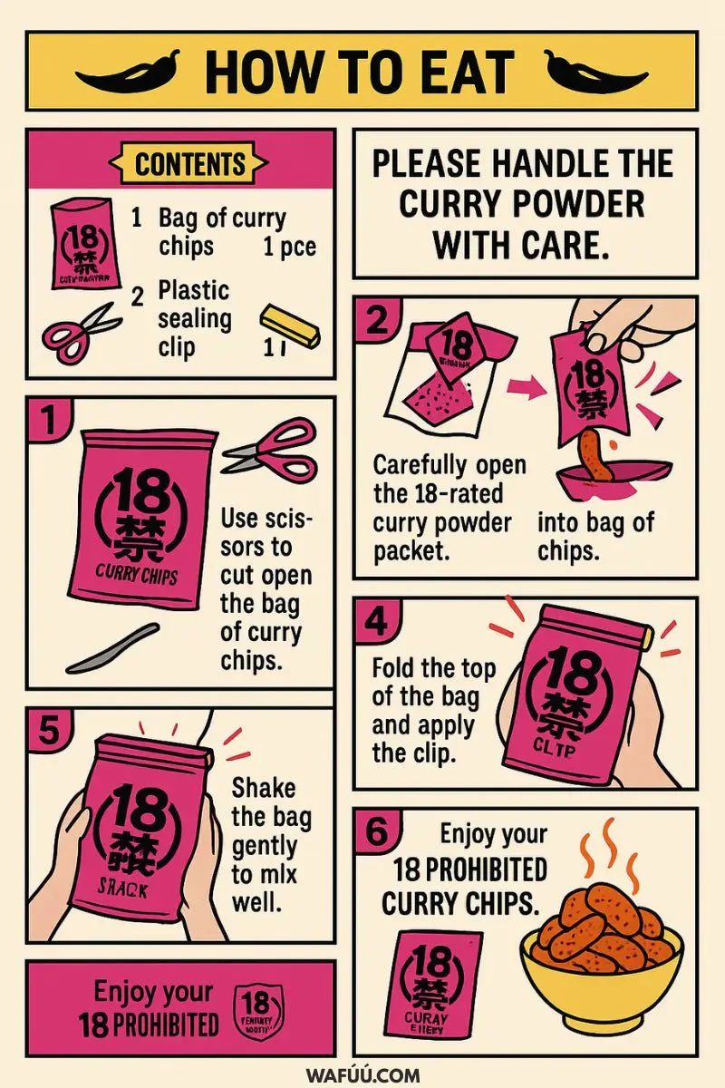 Very Spicy Curry Chips 80g Snack Pack - Image 3