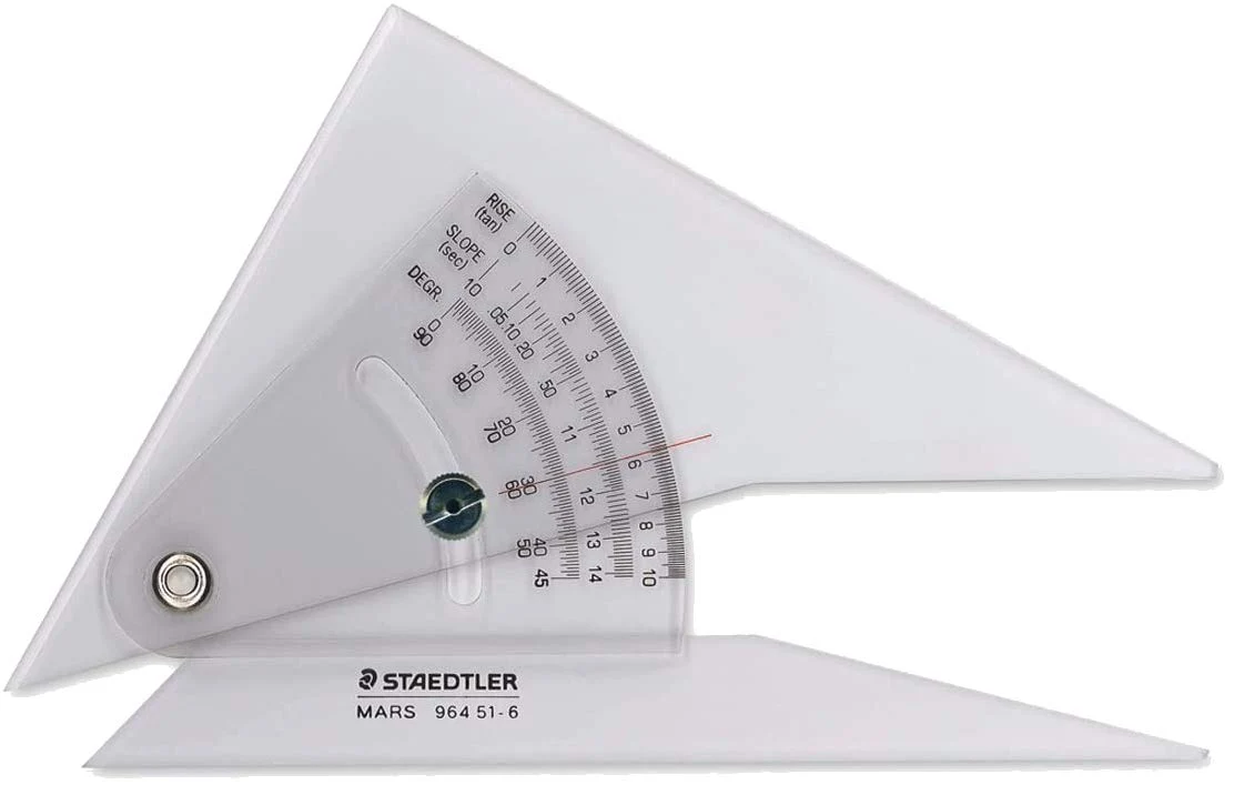 STAEDTLER Adjustable Set Square Ruler Mars 15cm 964 51-6