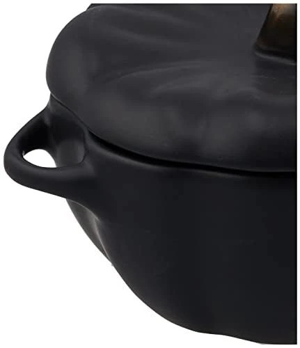 staub Ceramic Pumpkin Cocotte 12cm Black - Image 4