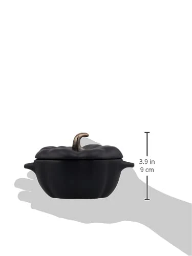staub Ceramic Pumpkin Cocotte 12cm Black - Image 5
