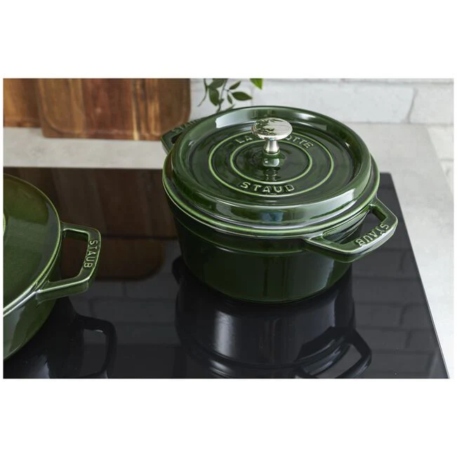 Staub Picco Cocotte Round 20cm 40509-644 Basil Green Cookware - Image 3