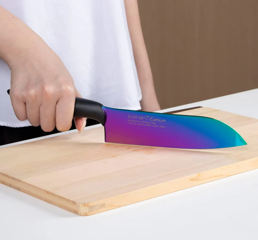 Sumikama Kasumi Santoku knife titanium coated 180mm Made in Japan 22018/RA - Image 5