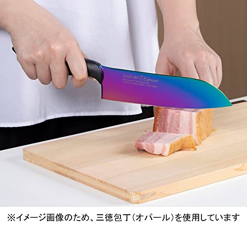 SUMIKAMA Kasumi Titanium-coated Santoku Kitchen Knife 18cm Made in Japan 22018/B - Image 3