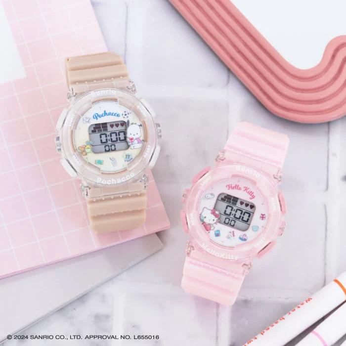 Sun Flame sanrio J-Axis Sanrio Digital Watch Pochacco CR3C0003-PC Beige - Image 5