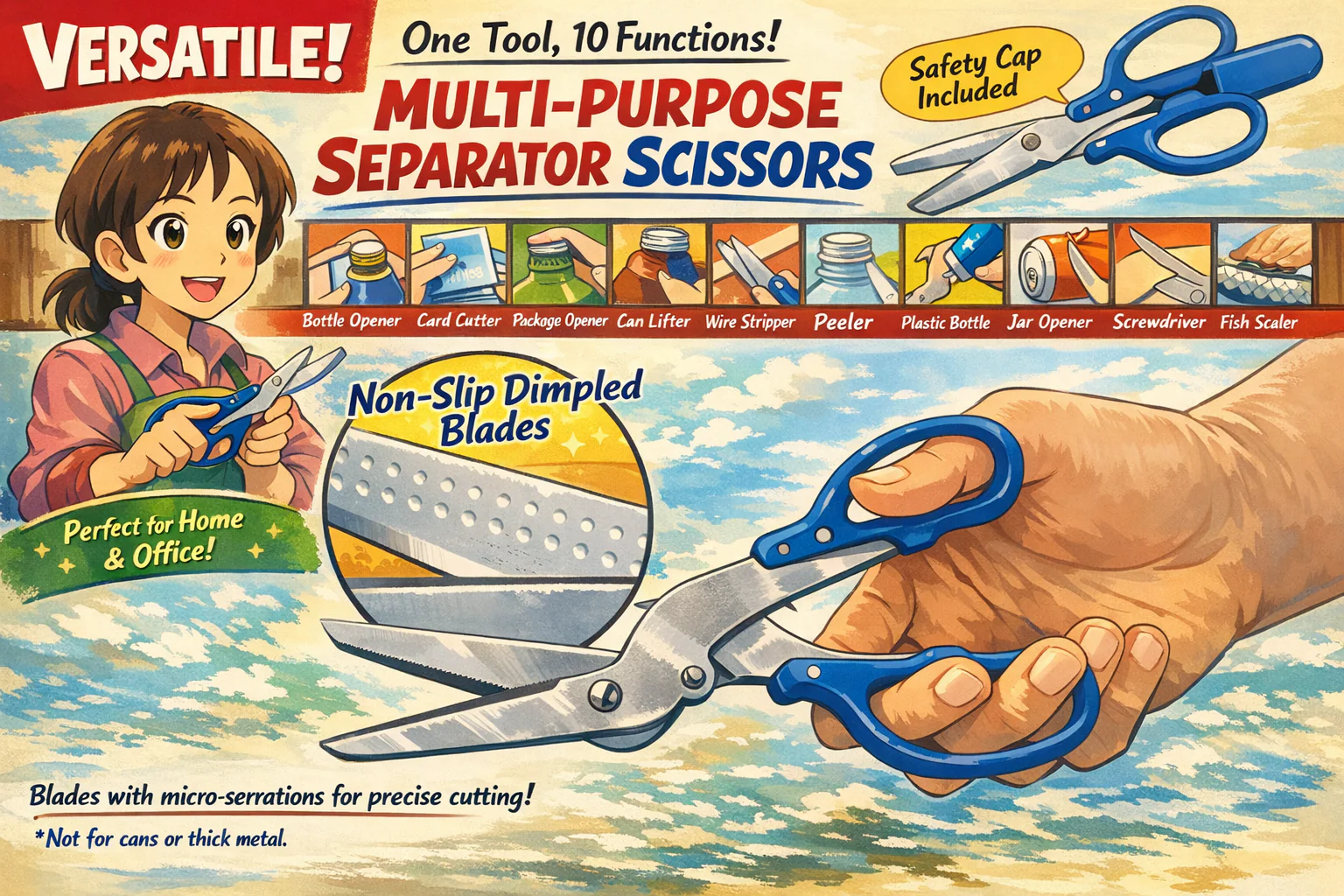 Sunstar Stationery Scissors Multi-Purpose Sorting S3716317 - Image 2