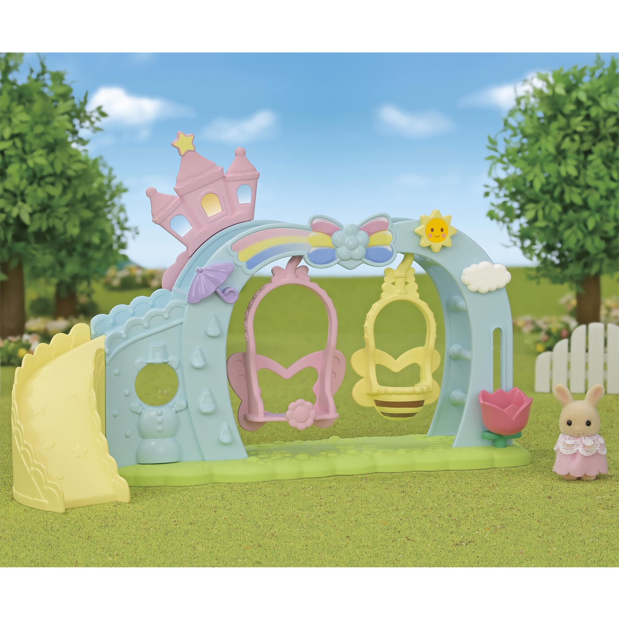 Sylvanian Families Nursery School Playground Swing Set Toy Dollhouse for Ages 3 Plus - Image 6