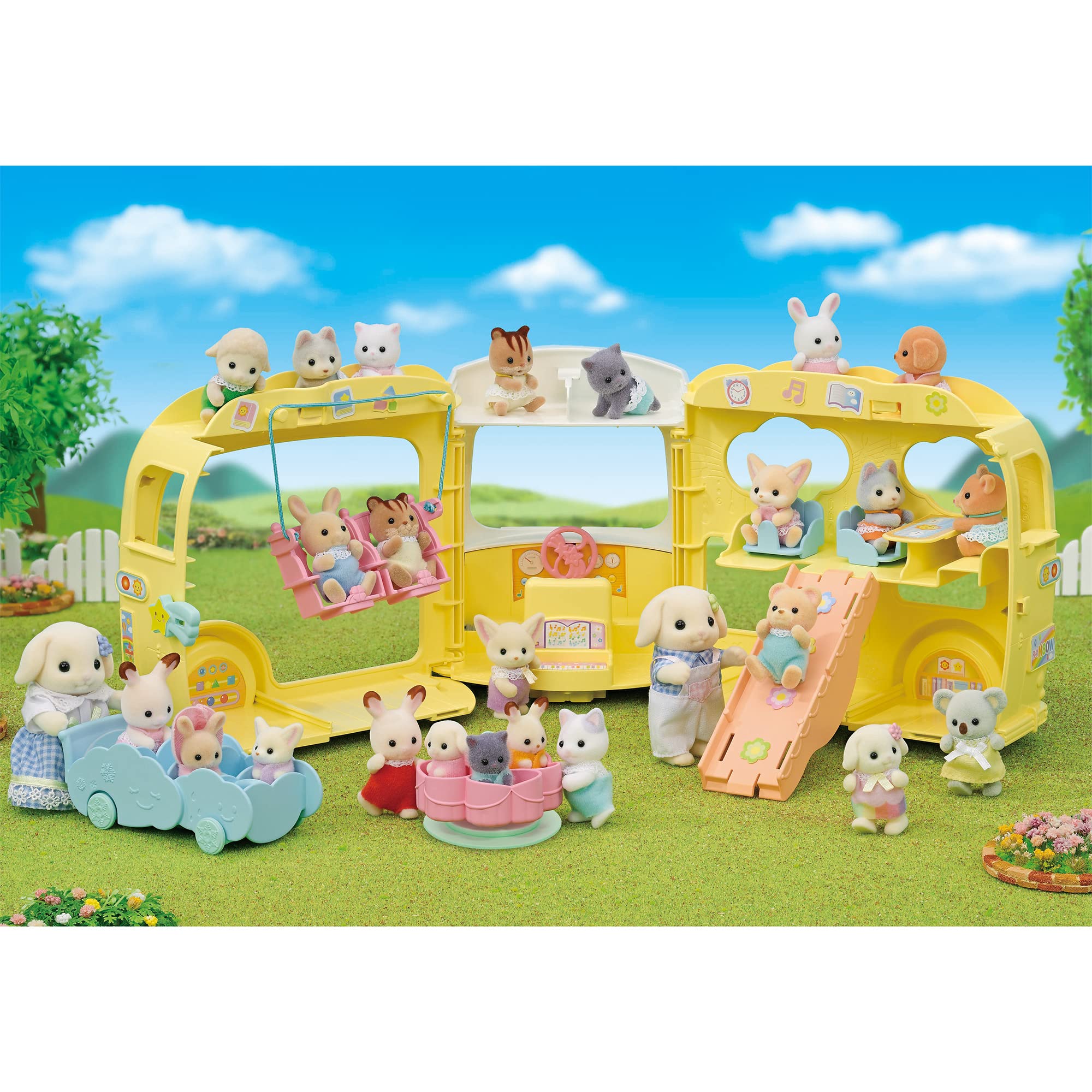 Sylvanian Families School Bus Toy Dollhouse Set S-70 for Children 3 Years Up - Image 8
