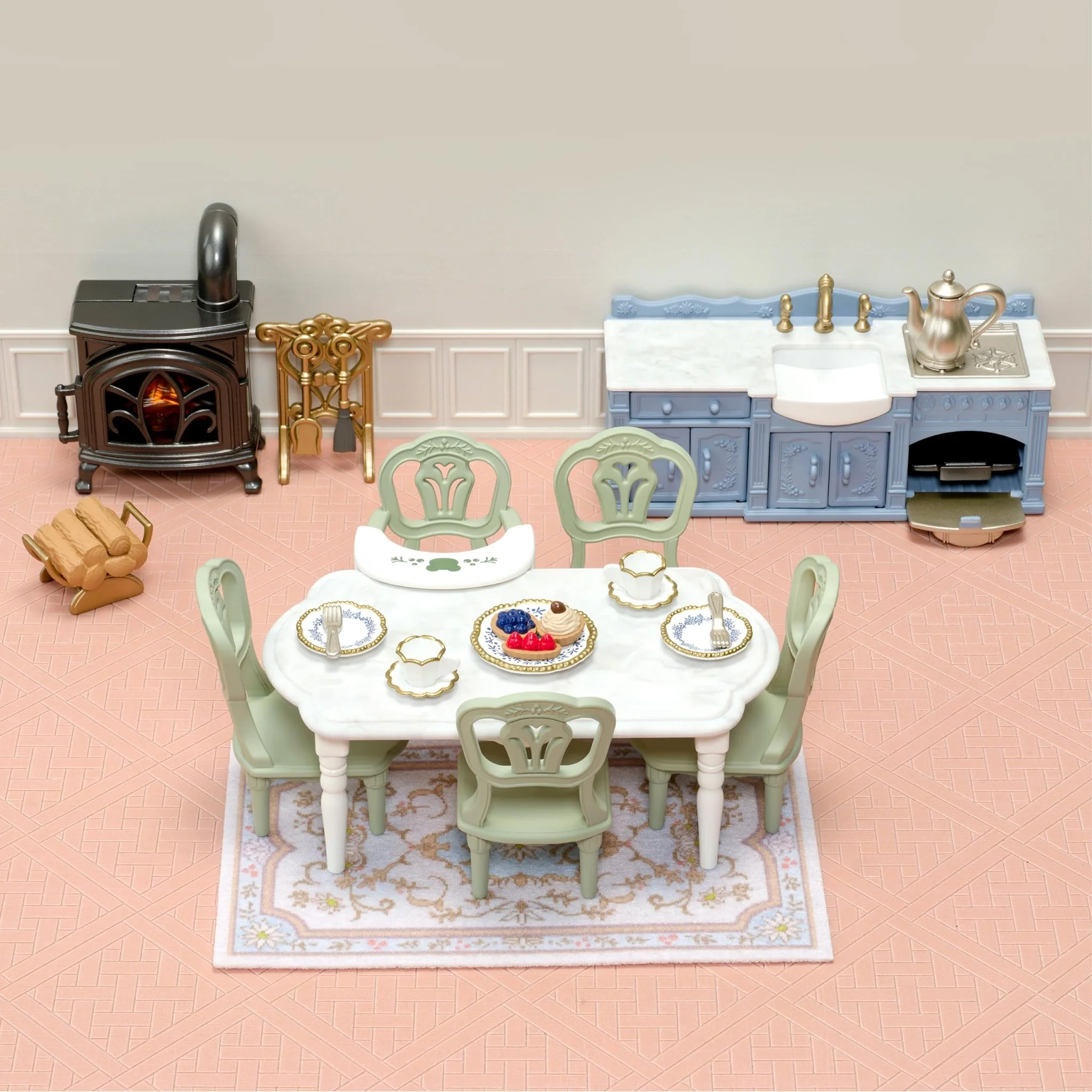 Sylvanian Families: Sparkling Waterside Red-Roof House — Elegant Dining Room Set - Image 2