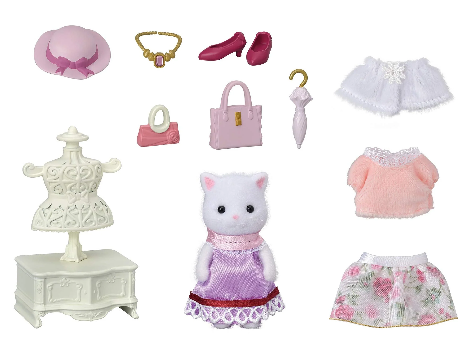 Sylvanian Families Town Fashion Coordination Set Persian Cat Sister TVS-9 Ages 3+ - Image 3