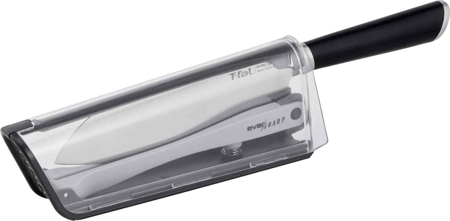 T-fal EverSharp Knife Sharpener with Ceramic Whetstone Locking System K255S2