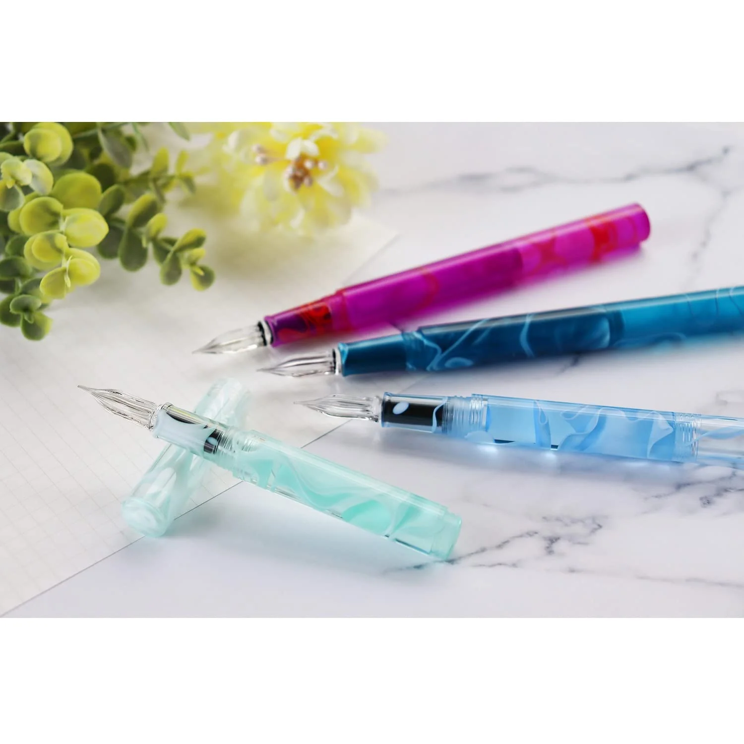 Teranishi Chemical Guitar Aurora Ice Mint Guitar Glass Pen with Cap GLAA-MT - Image 3