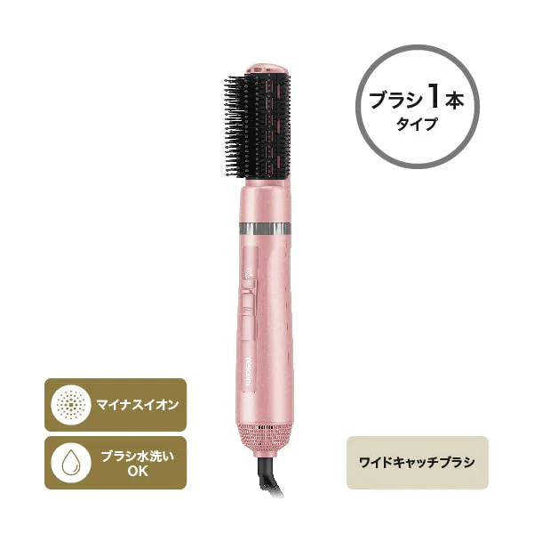 TESCOM Curl Hair Dryer Negative Ion Lightweight Pink TC360A-P - Image 2