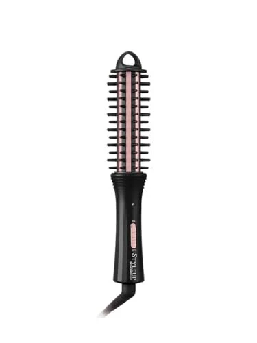TESCOM Roll Brush Hair Iron Black THR7-K AC100-120V