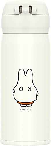 Thermos Miffy White Orange Water Bottle Vacuum Insulated Travel Mug 13.5 fl oz (400 ml) JNL-404B WH-OR - Image 3