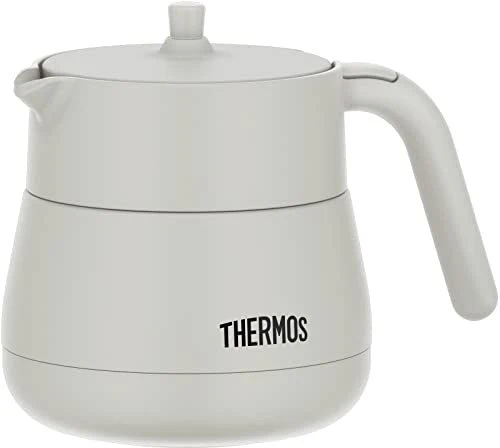 Thermos vacuum insulated teapot with strainer 450ml light gray