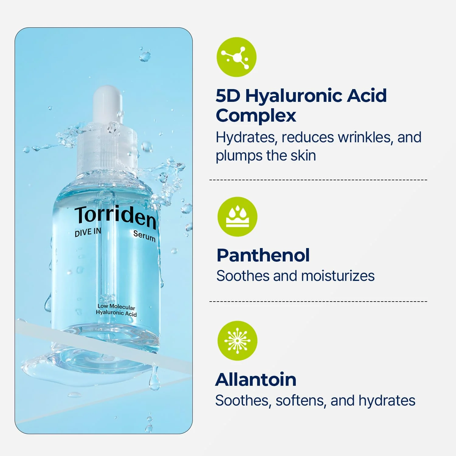 Torriden DIVE-IN Low-Molecular Hyaluronic Acid Serum 50ml - Image 6