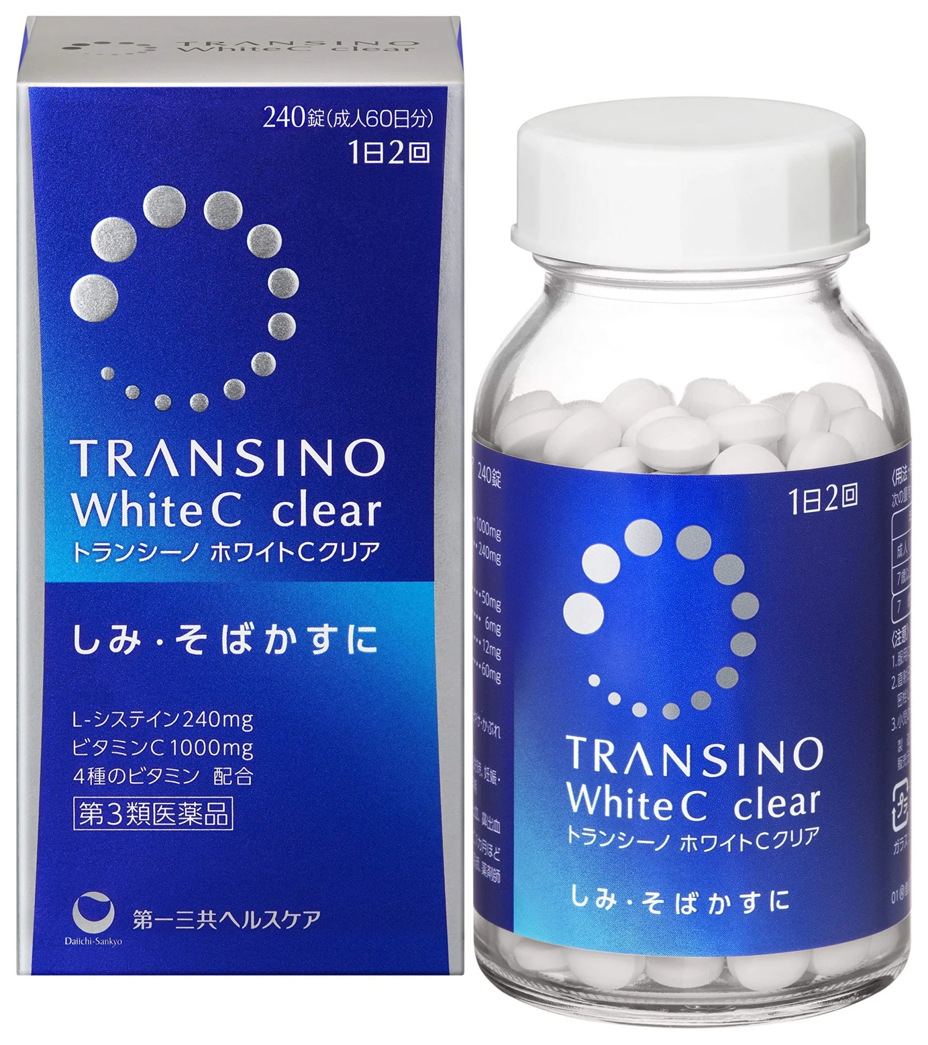 Transino White C Clear Skin Brightening Supplement 240 Tablets