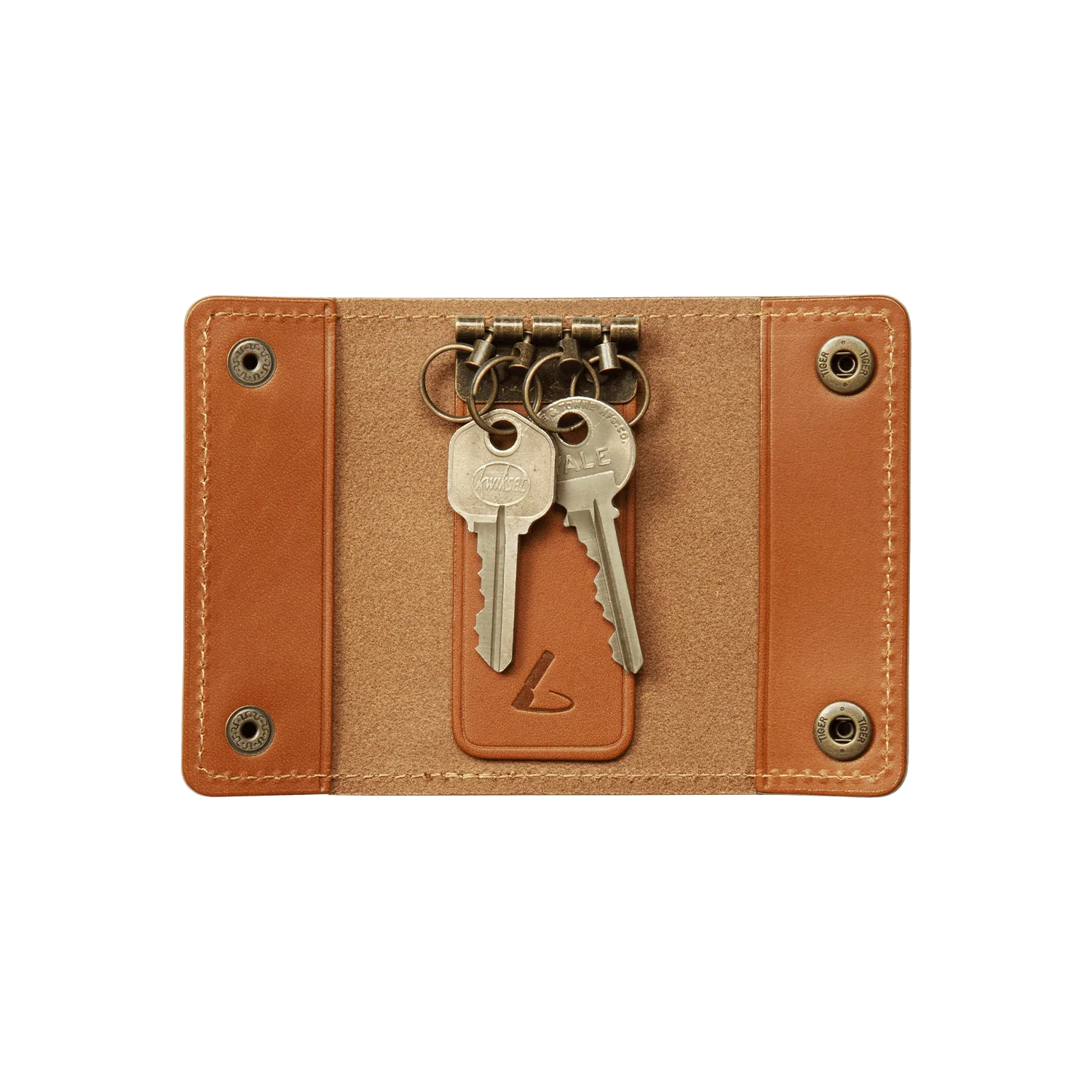 TSUCHIYA KABAN Natura Leather Key Case Nude Leather Made in Japan - Image 2