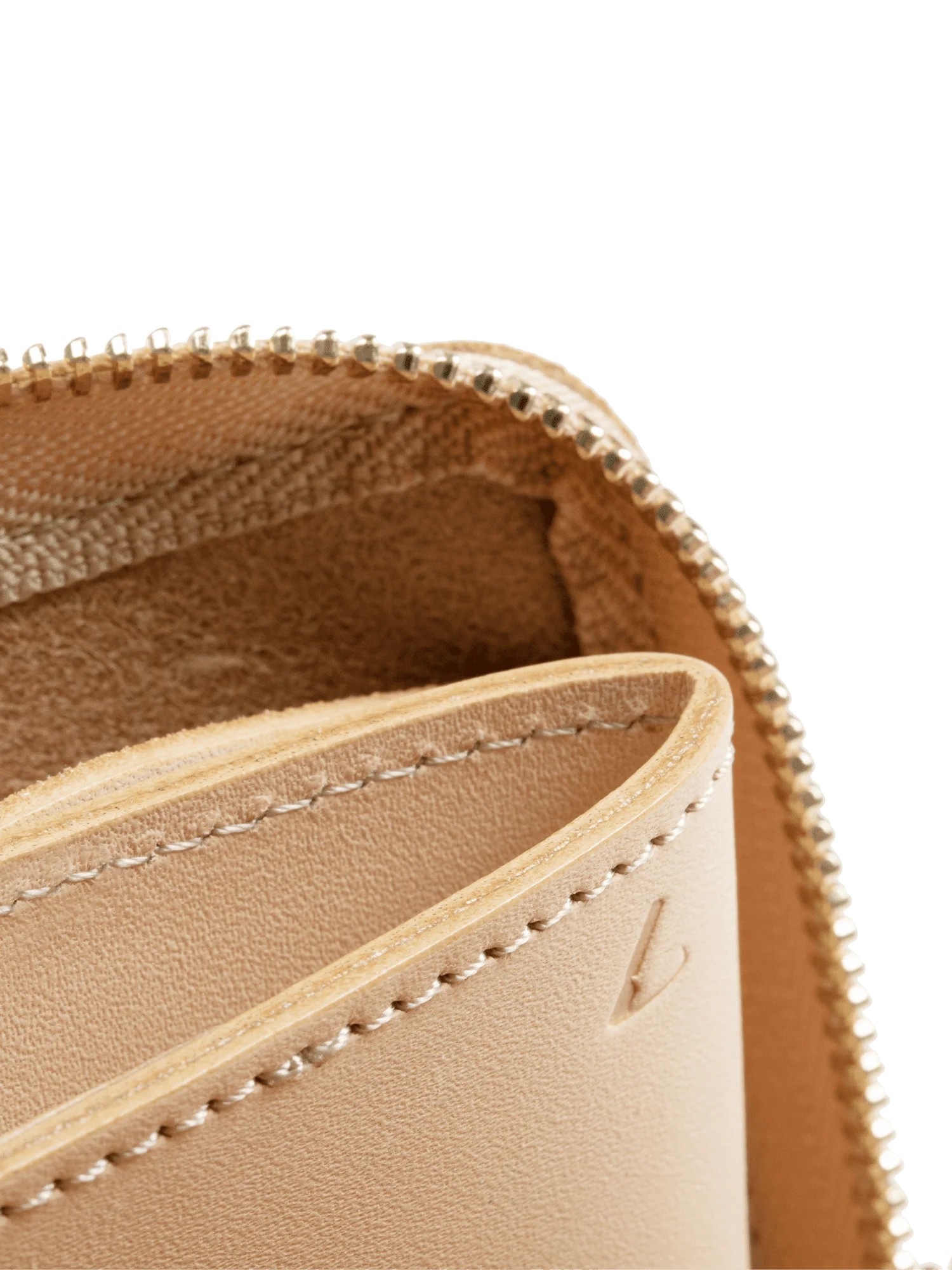 TSUCHIYA KABAN Plain Natural Leather L-Zip Wallet Made in Japan - Image 11