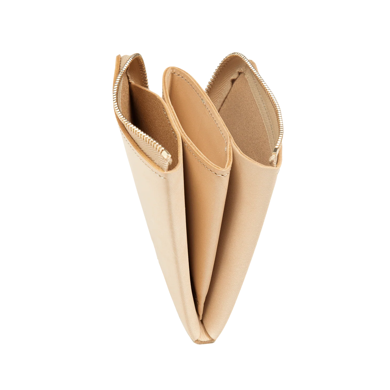 TSUCHIYA KABAN Plain Natural Leather L-Zip Wallet Made in Japan - Image 12