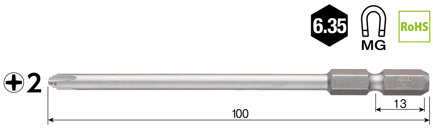 VESSEL Problem Solving Step Bit Compatible with 40V Plus2x100 2 Pieces DZ162100 - Image 2