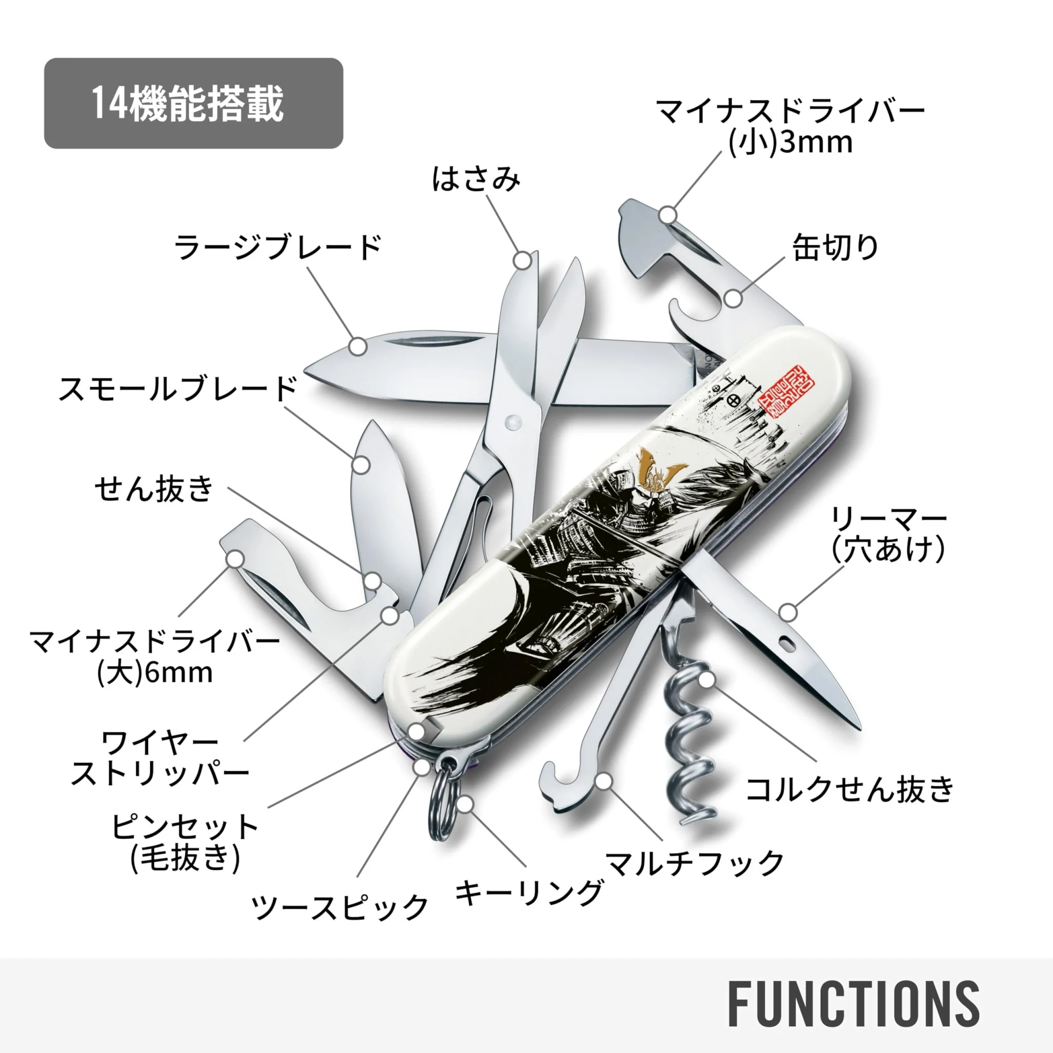 Victorinox Japan Limited Samurai Sengoku Ink Climber Multi Tool 14 Functions Swiss Made 137037X17 - Image 7