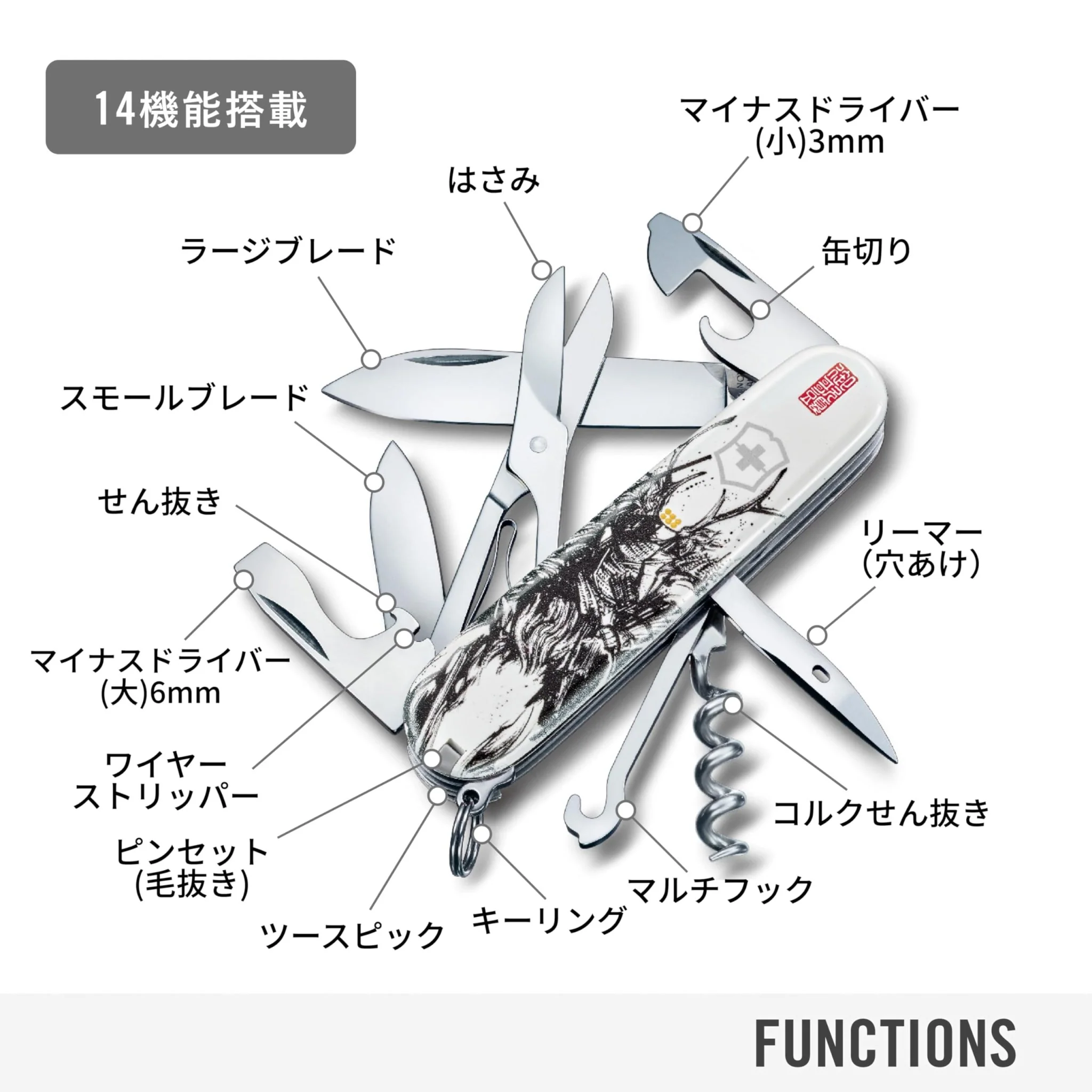Victorinox Japan Limited Samurai Sengoku Ink Climber Sanada Yukimura Swiss Army Knife 14 Functions 137037X1 - Image 5