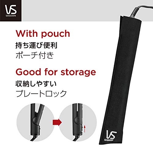 Vidal Sassoon Straight Hair Iron AC100-240V Basic Negative Ion 4 Temp VSI-1019 KJ Black - Image 6