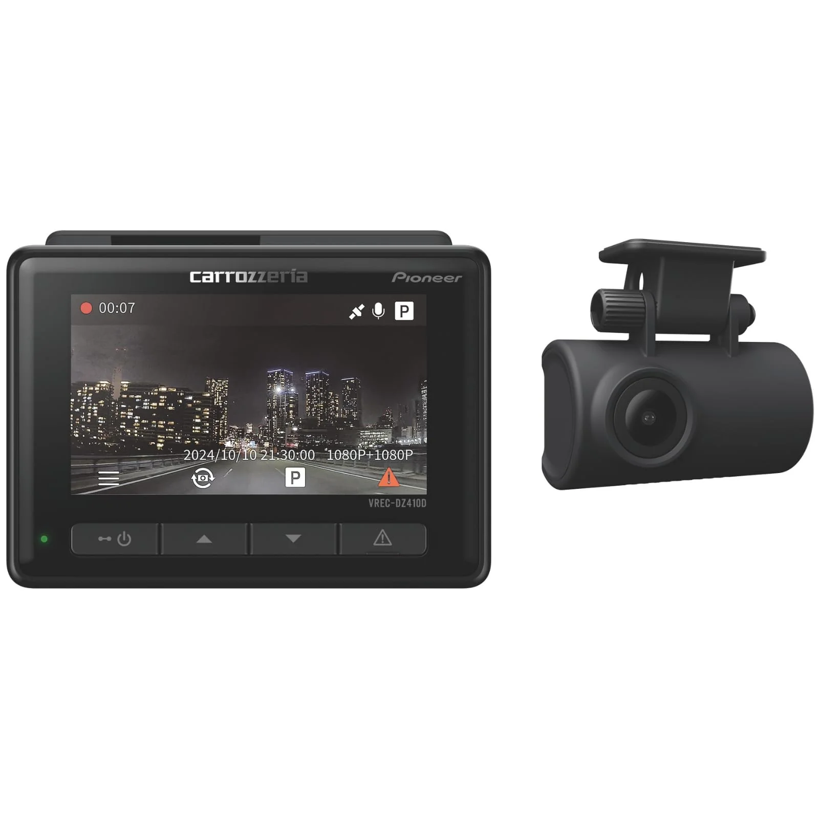 Pioneer VREC-DZ410D Dual Full-HD Dash Cam (Front/Rear 2MP) STARVIS 32GB Parking Mode