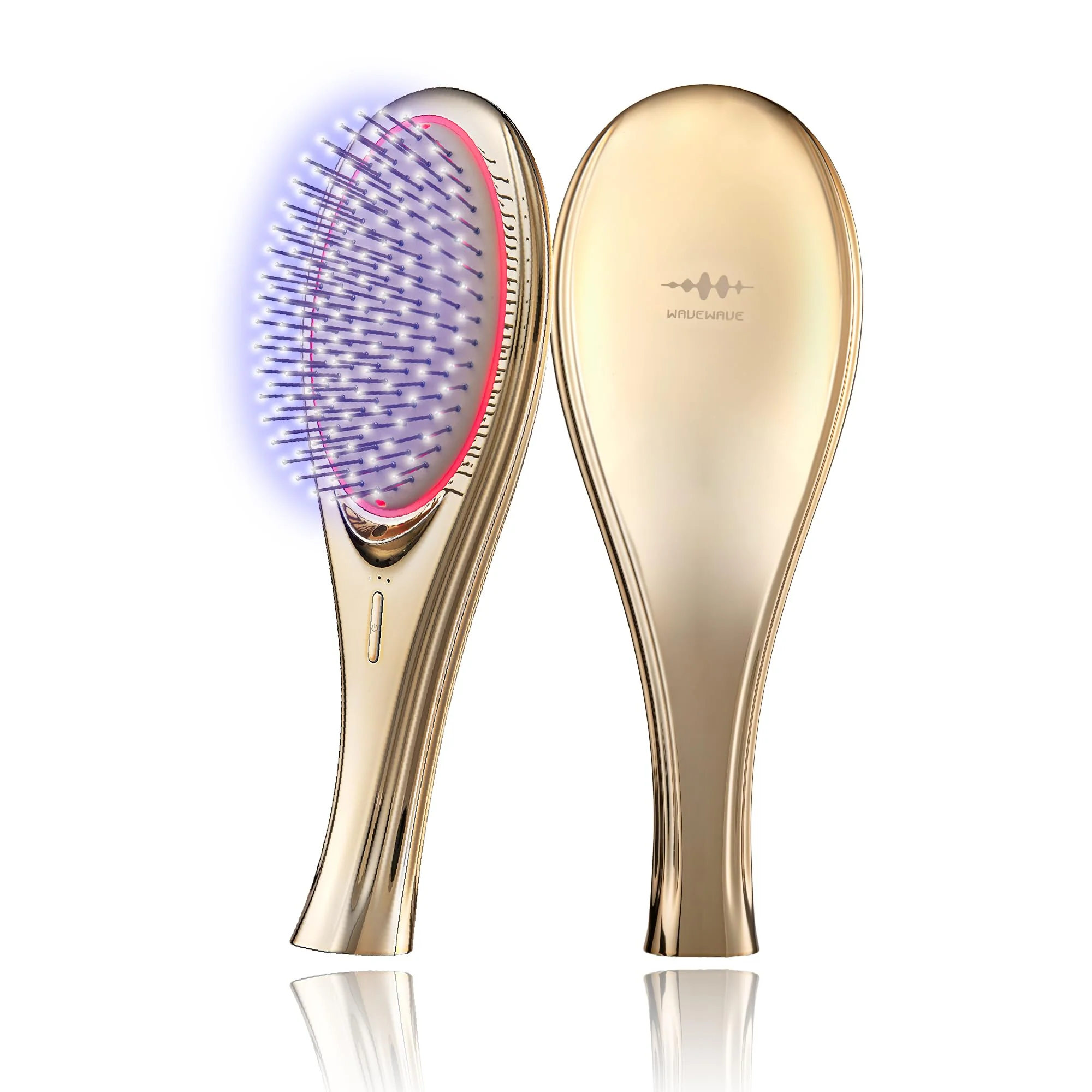 WAVEWAVE EMS Ion Care LED Red Gold Cushion Hair Brush