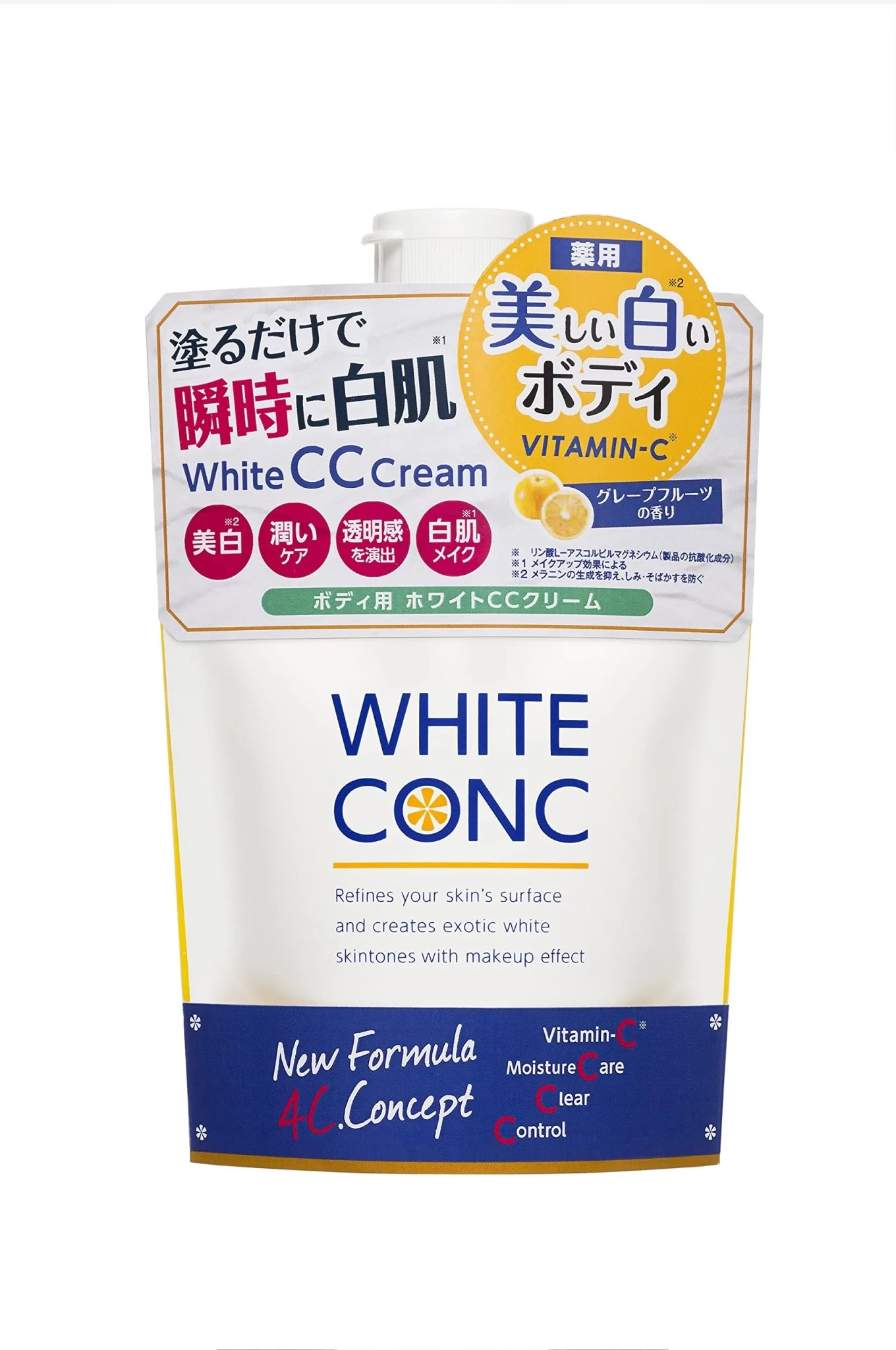 White Conc Whitening CC Cream Full Body Face Grapefruit Scent 200g