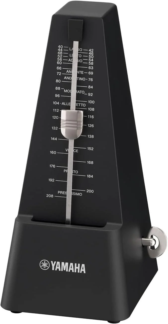 Yamaha MP-90BK Black Wind-Up Metronome  Matte Triangular Pyramid Design - Image 7